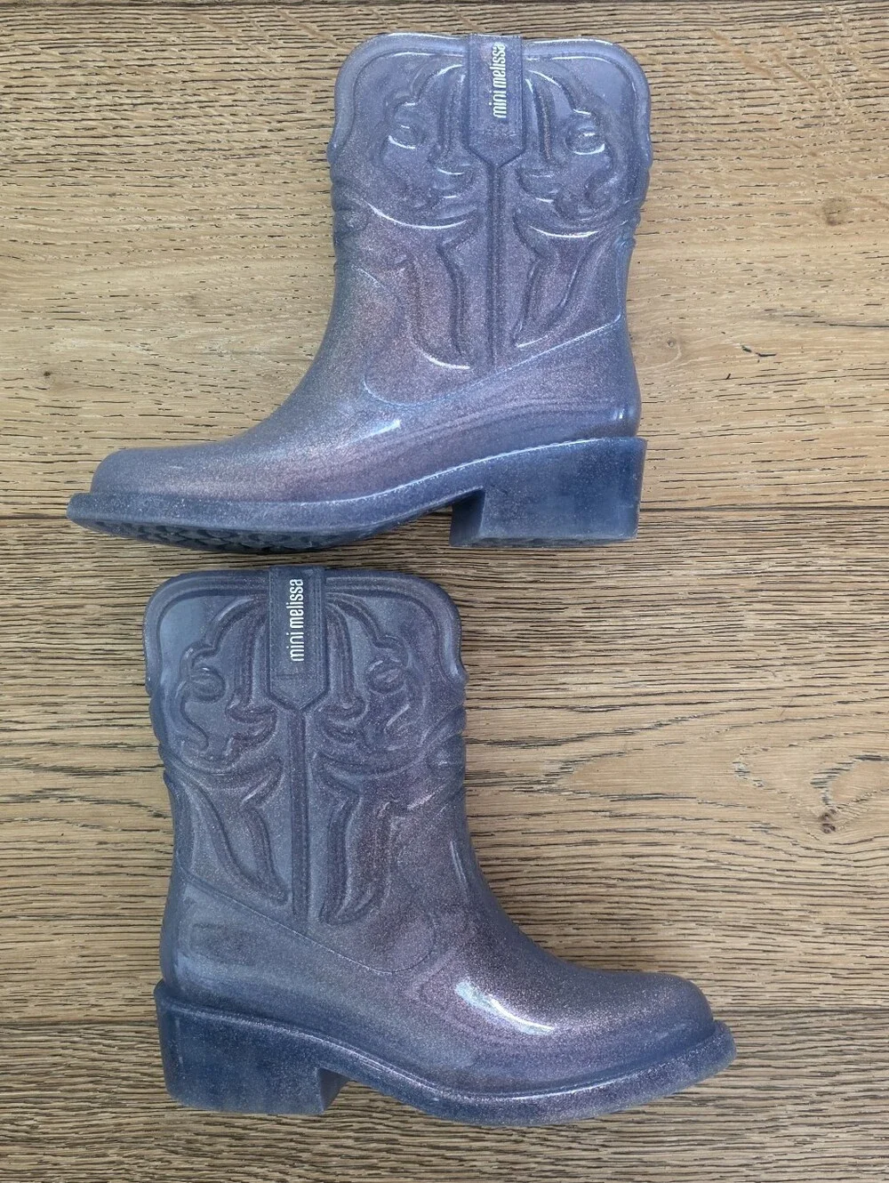 Girls' Glitter Cowboy Rain Boots